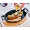 Oválný litinový mini pekáč černý 15 cm Staub