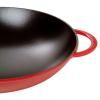 Wok 37 cm, višňová, litina, Staub