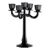 Svícen na kónickou svíčku RAVELLO, pětiramenný, black, Nachtmann