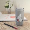Termohrnek TO GO CLICK MOOMIN 200 ml, matná světle šedá, Stelton