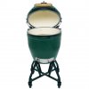 Gril na dřevěné uhlí L 46 cm,  + pojízdný stojan + ConvEGGtor + pohrabáč, zelená, Big Green Egg