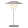 Přenosná stolní lampa ANI MINI 21 cm, LED, satelitní šedá, hliník, Blomus