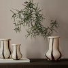 Váza RIBAN 24 cm, béžová, sklo, ferm LIVING