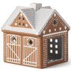 Svícen na čajovou svíčku GINGERBREAD CHRISTMAS STABLE 11,5 cm, hnědá, kamenina, Kähler