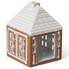 Svícen na čajovou svíčku GINGERBREAD LIGHTHOUSE 12 cm, hnědá, kamenina, Kähler