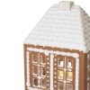 Svícen na čajovou svíčku GINGERBREAD LIGHTHOUSE 12 cm, hnědá, kamenina, Kähler