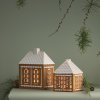 Svícen na čajovou svíčku GINGERBREAD LIGHTHOUSE 12 cm, hnědá, kamenina, Kähler