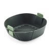Košík do horkovzdušné fritézy 22 x 22 cm, zelená, silikon, Lékué