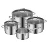 Sada hrnců ASTORIA, sada 4 ks, stříbrná, nerezová ocel, WMF