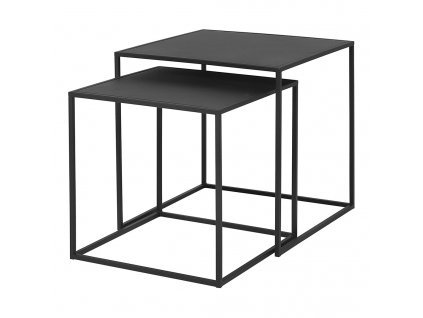 Sidebord FERA, sæt med 2 stk, sort, Blomus
