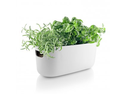 Selvvandende blomsterpotte 31 cm, hvid, keramik, Eva Solo