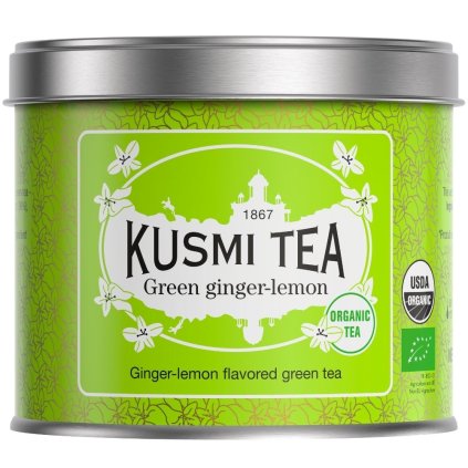 Grøn te GINGER LEMON, 100 g løsbladet te dåse, Kusmi Tea