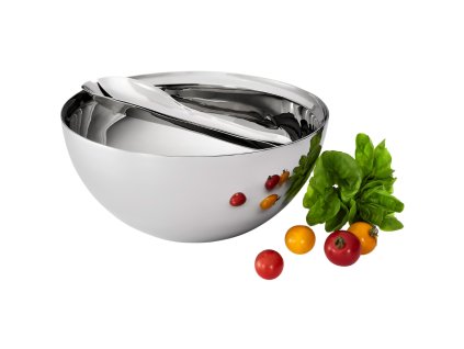 Salatskål med salatbestik 25 cm, rustfrit stål, Philippi