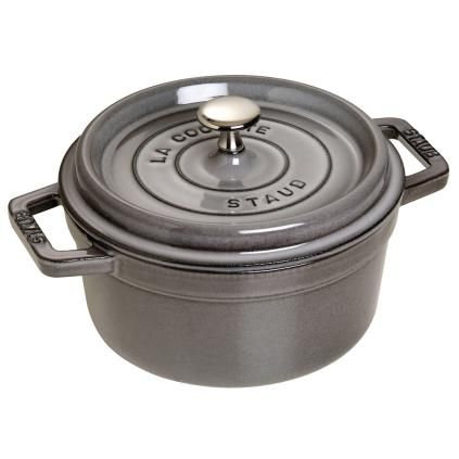Gryde 26 cm, grafitgrå, støbejern, Staub