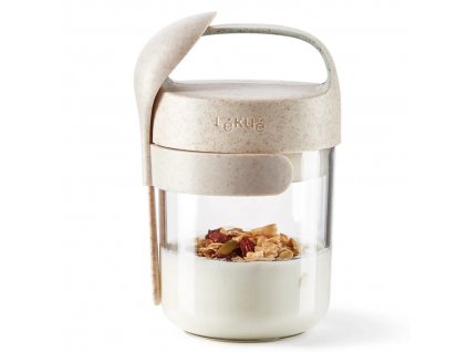 Frokostkrukke JAR TO GO ORGANIC 400 ml, sten, Lékué