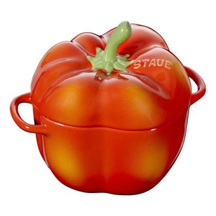 Peberformet gryde 0,45 l orangerød Staub