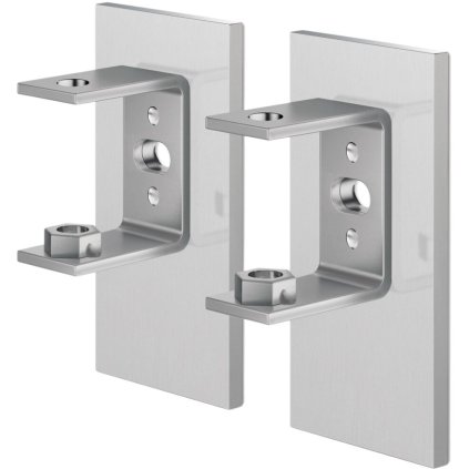 Vægbeslag LINEA, sæt med 2, mat, rustfrit stål, Zack