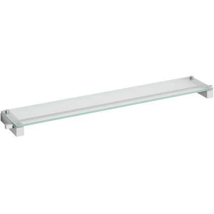 Badeværelseshylde CARVO 66 cm, mat, rustfrit stål/glas, Zack