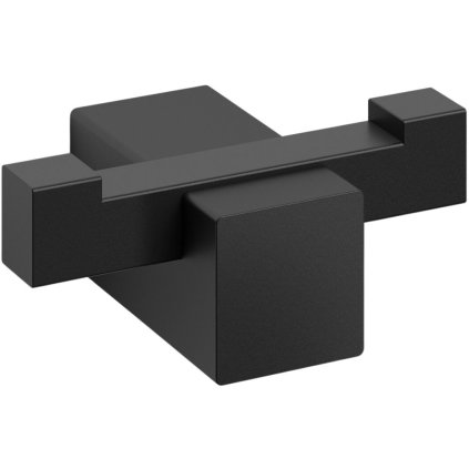 Håndklædekrog CARVO 6 cm, dobbelt, sort, rustfrit stål, Zack