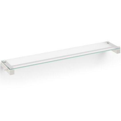 Badeværelseshylde CARVO 66 cm, hvid, rustfrit stål/glas, Zack
