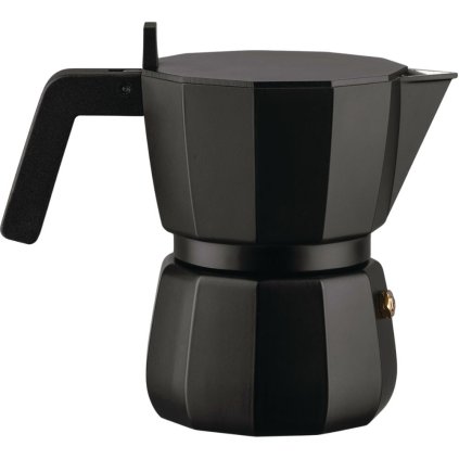 Espressomaskine til komfur MOKA 150 ml, sort, aluuminium, Alessi