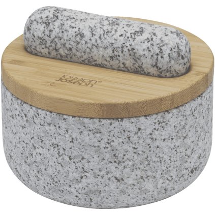 Morter og støder DASH 20176 15 cm, grå, granit, Joseph Joseph