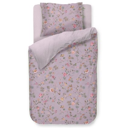 Sengesæt; enkeltseng LA DOLCE VITA 140 x 200 cm, lilla, bomuldspercale, Pip Studio