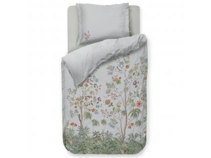 Enkelt sengesæt IL PARADISO 140 x 200 cm, blå, bomuldspercale, Pip Studio