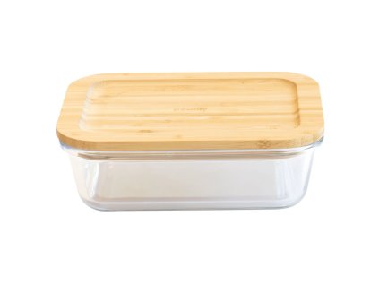 Beholdere til opbevaring af mad PKV-008 650 ml, glas/bambus, Pebbly