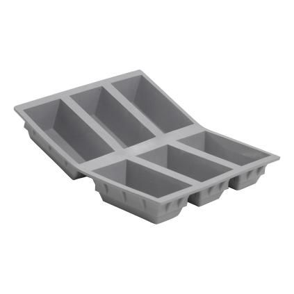 Bageform ELASTOMOULE, til 6 stk., små brød, silikone, de Buyer