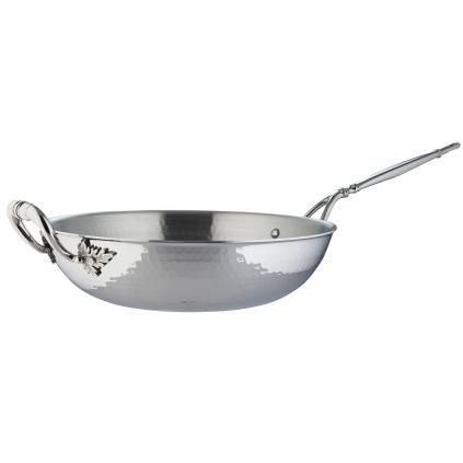 Wok OPUS PRIMA 30 cm, sølv, rustfrit stål, Ruffoni