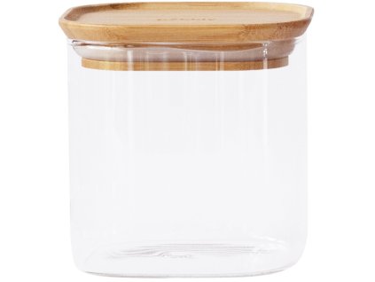 Beholdere til opbevaring af mad PKV-005 800 ml, glas/bambus, Pebbly