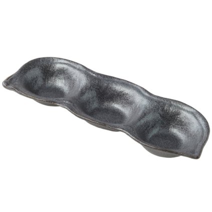 Sovseskål TRIPLE POD 3 x 40 ml, sort, keramik, MIJ