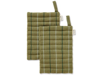 Grydelap ITO 24 cm, sæt med 2 stk, grøn, bomuld, fast LIVING