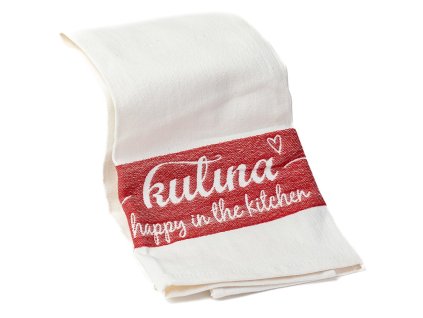 215238 uterka kulina 47 x 65 cm bila cervena bavlna kulina