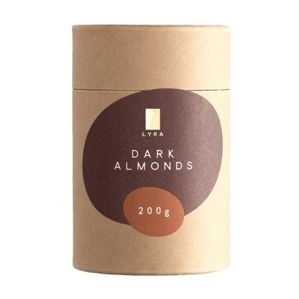 216437 mandle v horke cokolade dark almonds 200 g lyra