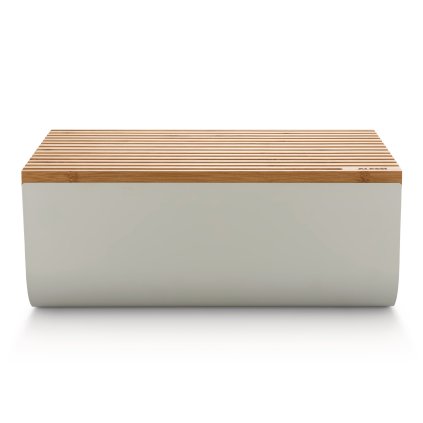 218861 chlebnik s prkenkem mattina 34 cm seda ocel bambus alessi