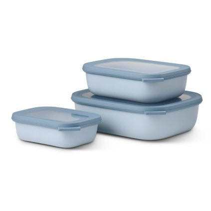 222242 box na potraviny cirqula rect l sada 3 ks severska modra plast mepal