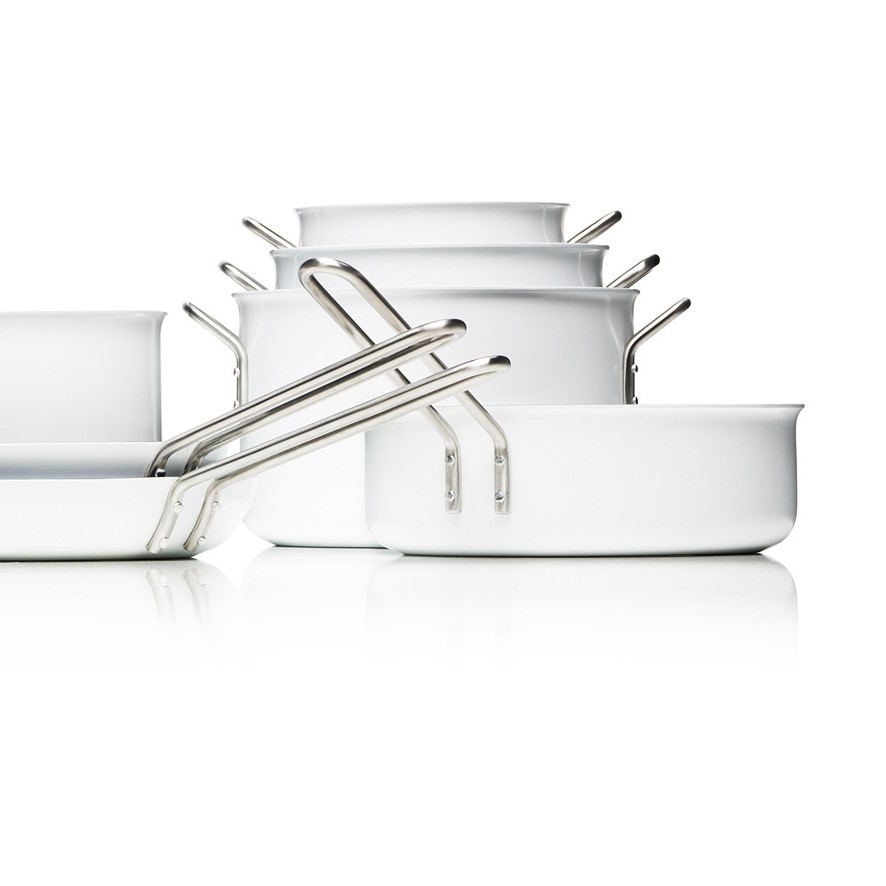 Sauterpande WHITE LINE 24 cm, ikke-stick, hvid, Eva Solo