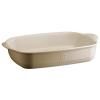 Ovnfad 42 x 27 cm, creme, ler, Emile Henry