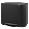 Pedalspand BO 3 x 11 l, sort, Brabantia
