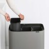 Tryklågspand  BO TOUCH BIN 3 x 11 l, mineralgrå, Brabantia