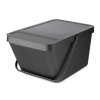 Affaldsspand SORT & GO 20 l, stabelbar, grå, Brabantia