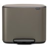 Pedalspand BO 3 x 11 l, platin, Brabantia
