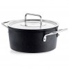 Høj kasserolle ADAMANT 24 cm, sort, aluminium, Fissler