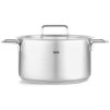 Høj kasserolle PURE 24 cm, sølv, rustfrit stål, Fissler