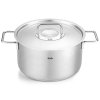 Høj kasserolle PURE 24 cm, sølv, rustfrit stål, Fissler