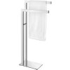 Stående håndklædestativ LINEA 80 cm, dobbelt, poleret, rustfrit stål, Zack