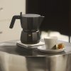 Espressomaskine til komfur MOKA 150 ml, sort, aluuminium, Alessi