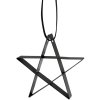 Juletræspynt FIGURA 6 cm, stjerne, blød sort, rustfrit stål, Stelton